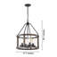 Niehaus 4-Light 17.7'' Lantern Cylinder Pendant with Wood Accents