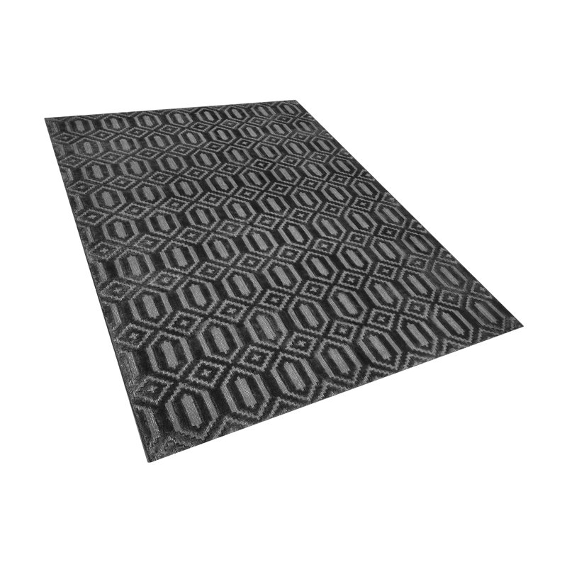 Koopman Geometric Viscose Hand Woven Area Rug, Rectangle 140cm X 200cm
