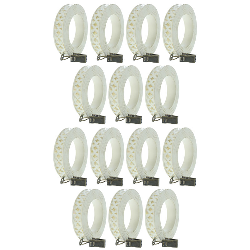 Elderflower Curtain Rings, Gilded French White