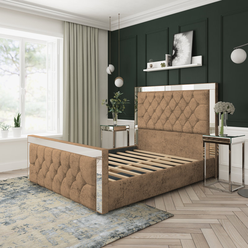 Upholstered Divan Bed, Stone, Small Single (2'6)