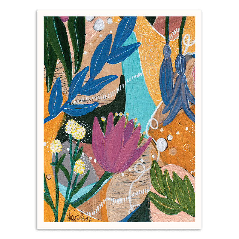 Blue Skies by Lizzie Alsop - Print, White Wood Unframed, 51" H x 41" W x 1.5" D