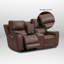 Causeuse inclinable en cuir 77,5 po avec port USB intégré et console Zero Gravity-1402987356