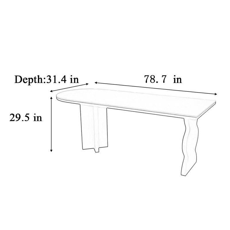 Haashir, H 29,5 po x L 78,7 po x l 31,4 po, Noir, noir, noir, noir