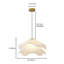 Luminaire suspendu d'intérieur Flower avec abat-jour en tissu blanc