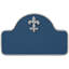 Fleur de Lis 1-Line Wall Address Plaque-1868396834-1868396833