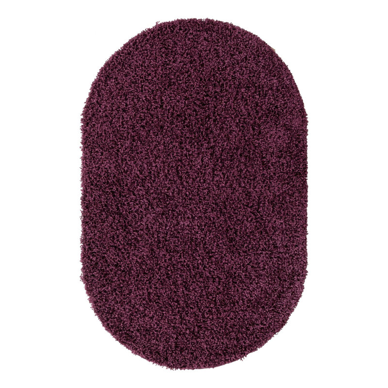 Tapis mauve aubergine Capwell, Ovale 3 pi 1 po x 5 pi 3 po