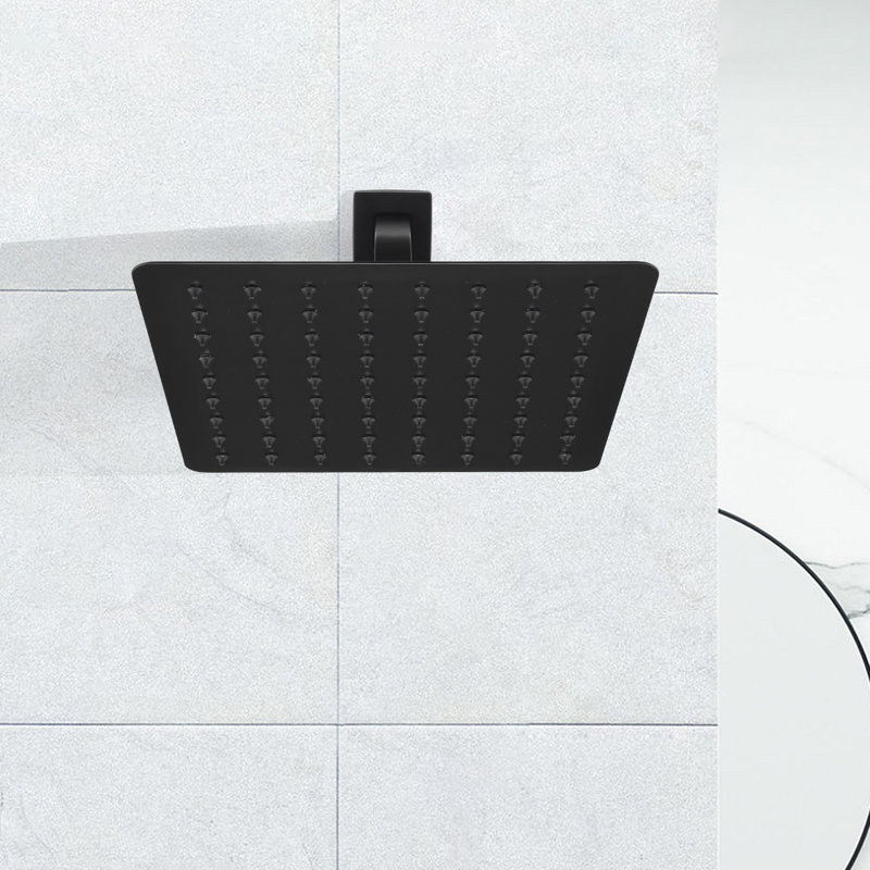 Rain 1.8 GPM GPM with Self-Cleaning, Matt Black