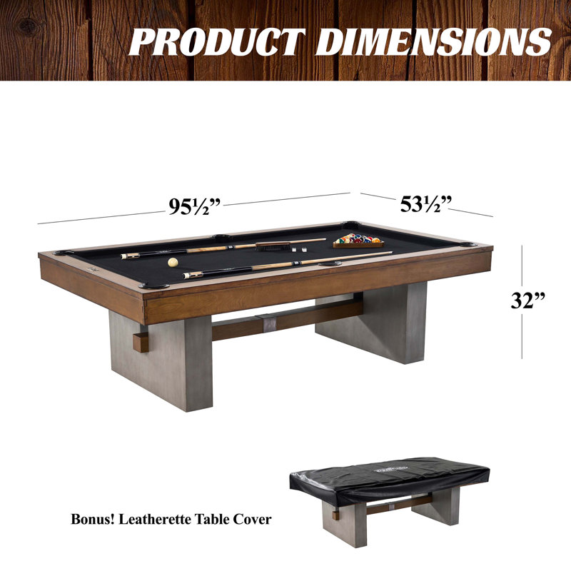 Ensemble de table de billard à barreaux de 8 pi Barrington Billiards Urban