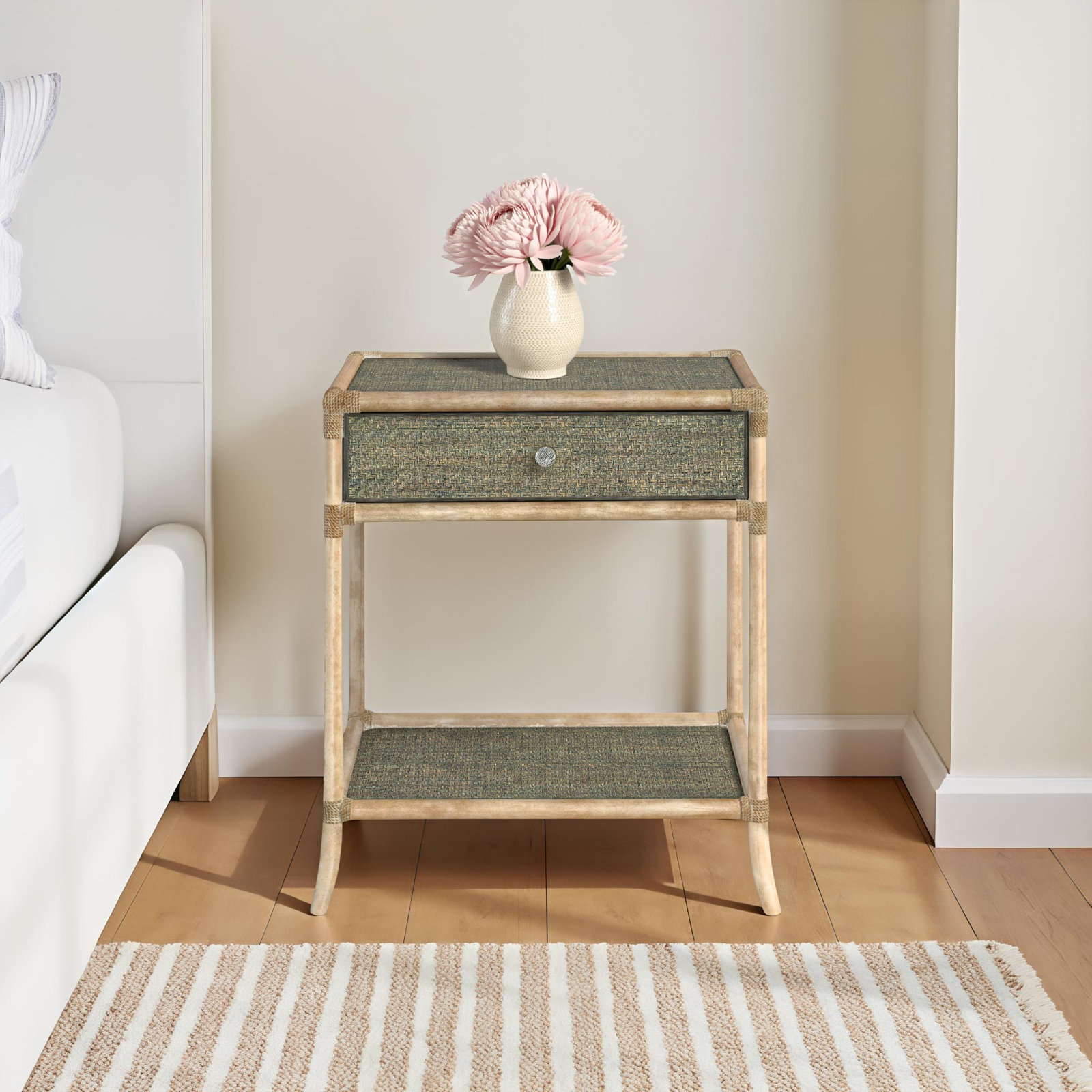 Retreat Maple Nightstand, Dune/Green