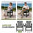 7-Piece 6-Person Rectangular 59" Long Patio Dining Set With Umbrella Hole-1500380863