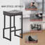 Tabouret de comptoir rembourré avec structure et repose-pieds en métal, tabouret de bar à hauteur de siège sans dossier-149472988-149472986-149472987