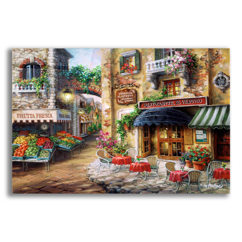 «Buon Appetito» par Nicky Boehme - peinture sans cadre, H 12 po x l 16 po x P 0,2 po