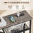 Entryway Table, Console Table With Charging Station, Industrial Narrow Sofa Table With 5 Tier Storage Shelves, Entrance Table For Hallway, Living Room, Foyer, Grey