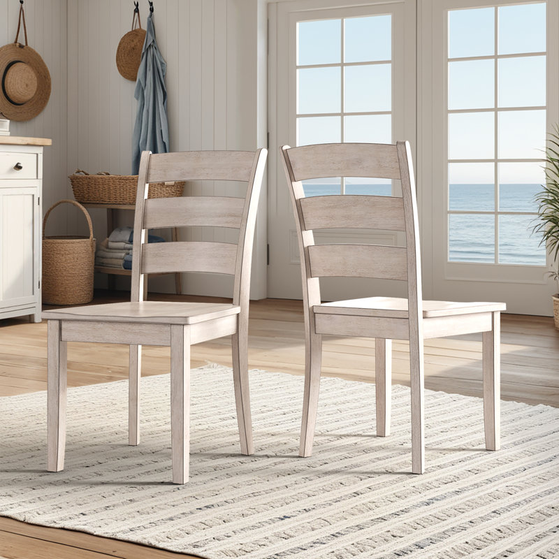 Alexa-Mae 17.15'' H Solid Wood Side Chair, Antique White