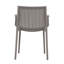 Holiday - Fauteuil empilable moderne en plastique 4 pièces pour une utilisation intérieure / extérieure - Dossier ergonomique à lattes, matériau PP toutes saisons - Patio, balcon