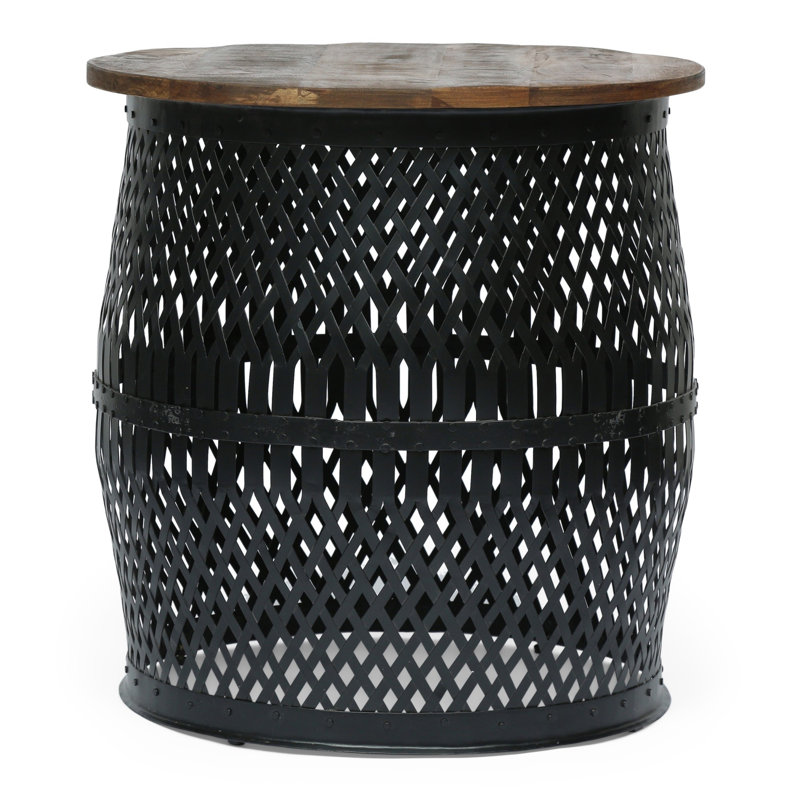 Solid Wood Top End Table