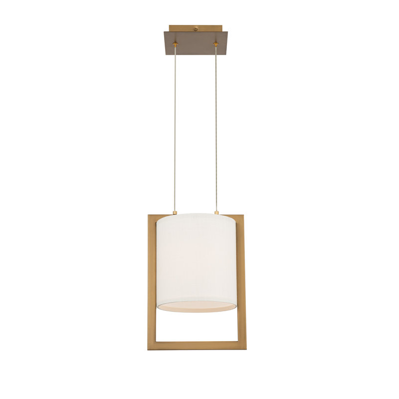 Aged Brass Mini Drum LED Pendant Light