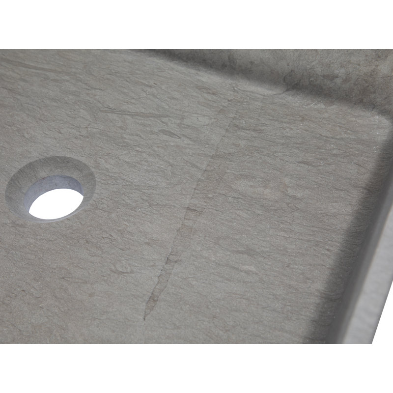 Eden Bath 14.75'' Gray Stone Rectangular Bathroom Sink