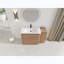 Meuble-lavabo autoportant de 48 pouces avec lavabo en céramique blanche et 1 petite armoire de rangement-1309287482