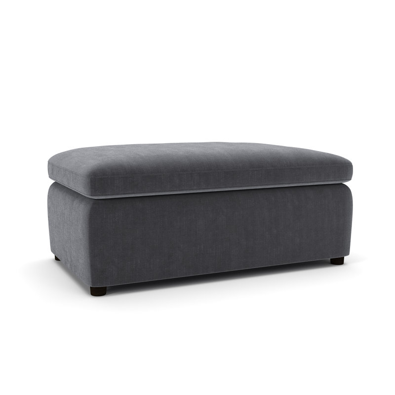 Essex 41" Ottoman, Andrew Slate Performance Chenille