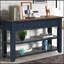 Console en bois de pin massif 48 po avec 3 tiroirs et 2 tablettes, facile à assembler pour les vestibules modernes-1529809342