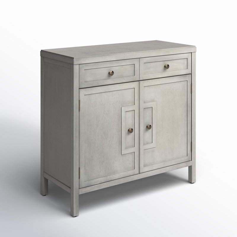 Imperial Console 2 Drawer Accent Cabinet, Gray
