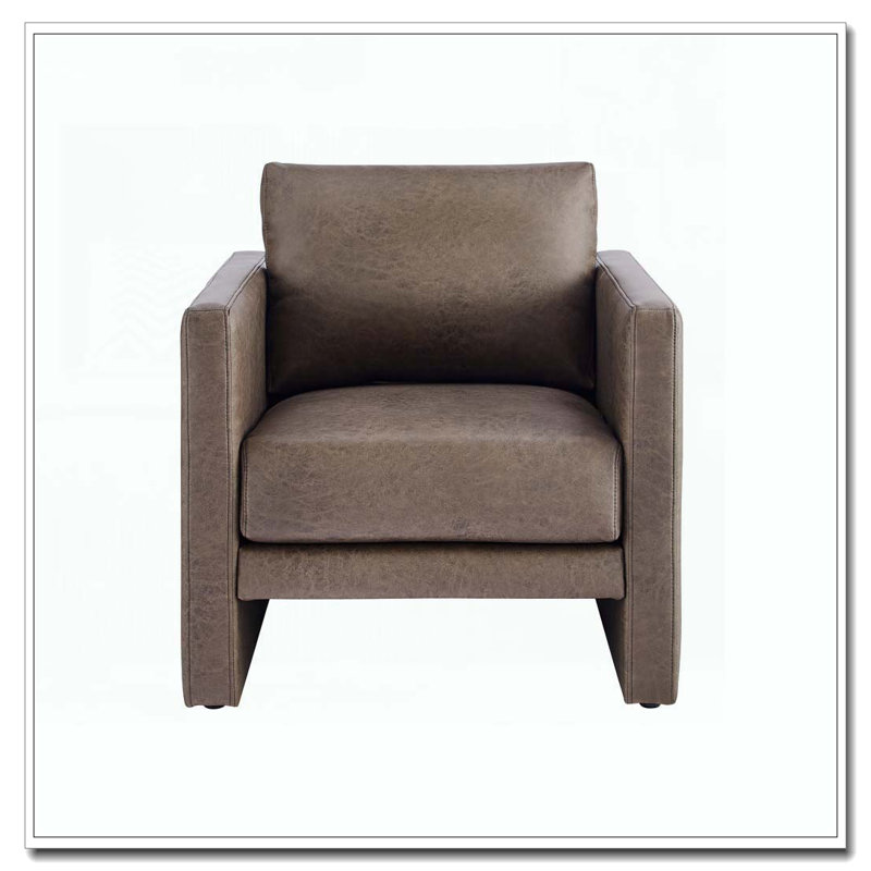 Fauteuil d'appoint en similicuir, Espresso