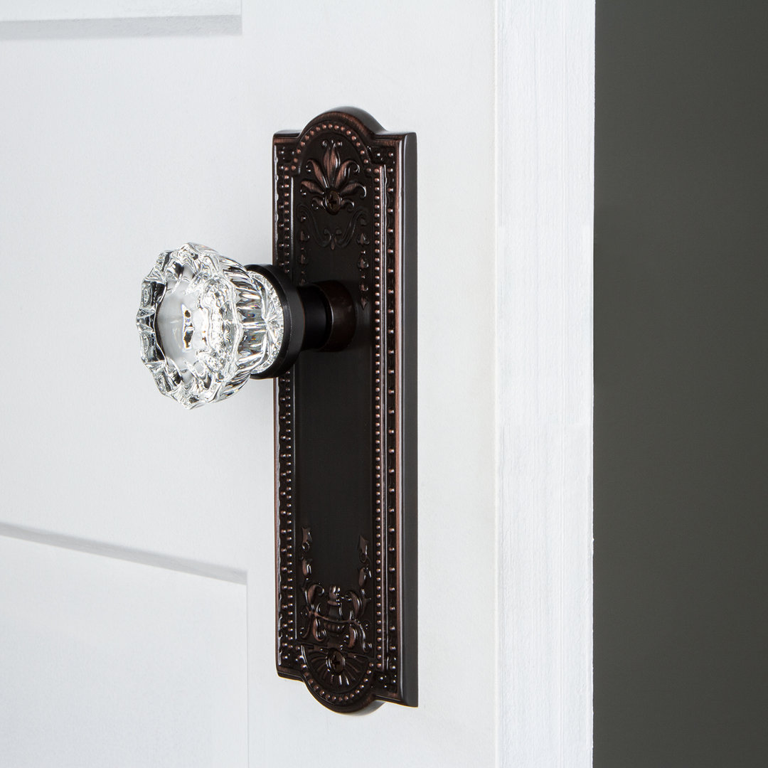 Meadows Plate with Crystal Door Knob Nostalgic Warehouse 