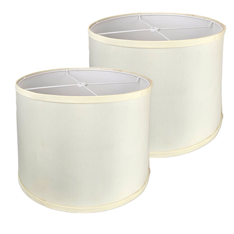 Abat-jour tambour facile à assembler, paquet de 2, Coquille d'oeuf, H 10 po x l 13 po x P 13 po 