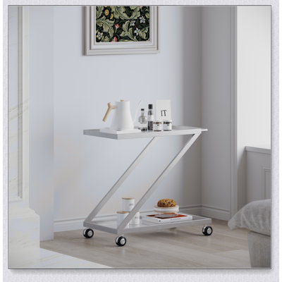 Chariot-bar élégant et fonctionnel avec fabrication robuste pour le divertissement et la présentation