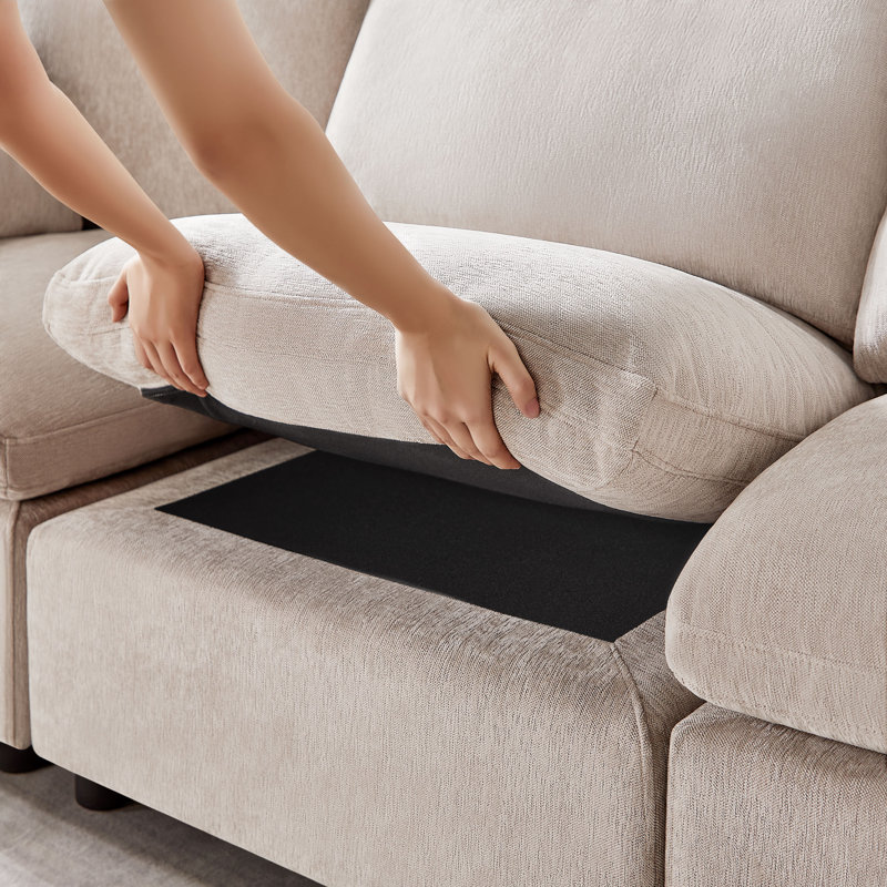Canapé modulaire rembourré 7 pièces 7 pièces, Polyester naturel