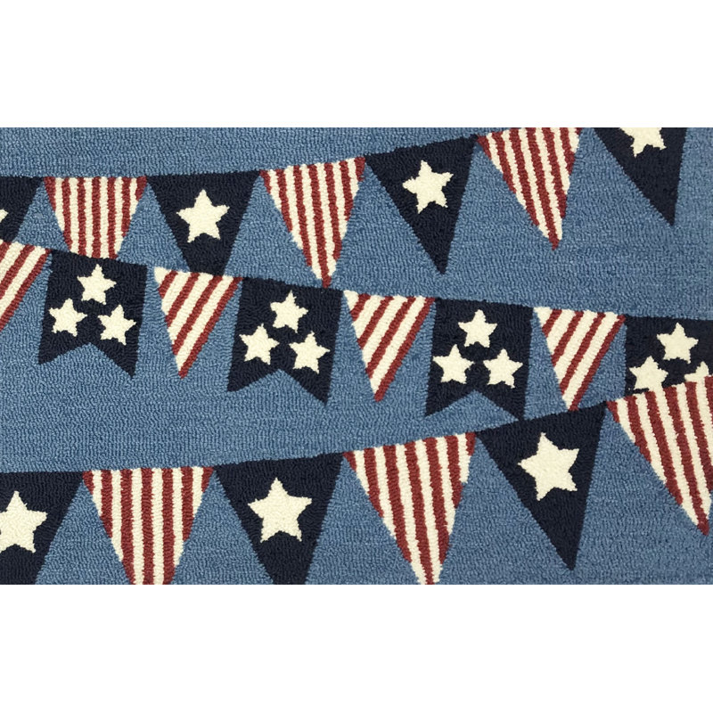 Kaery Looped / Hooked Indoor / Outdoor Rug, Rectangle 2'6" x 4'