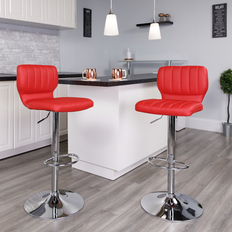 Tabouret de bar Norrell, Rouge