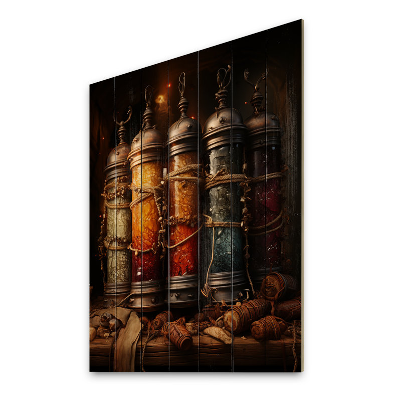 Rouleaux de la Torah hébreu - impression sans cadre sur bois, H 20 po x l 10 po x P 0,78 po