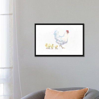 «Hen and Chickens», impression sur toile tendue