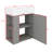 Floating Bathroom Vanity With Sink Combo,  Left Side Storage