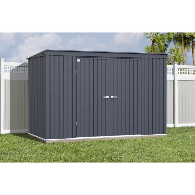 Elite Steel Storage Shed, 10X4, Anthracite