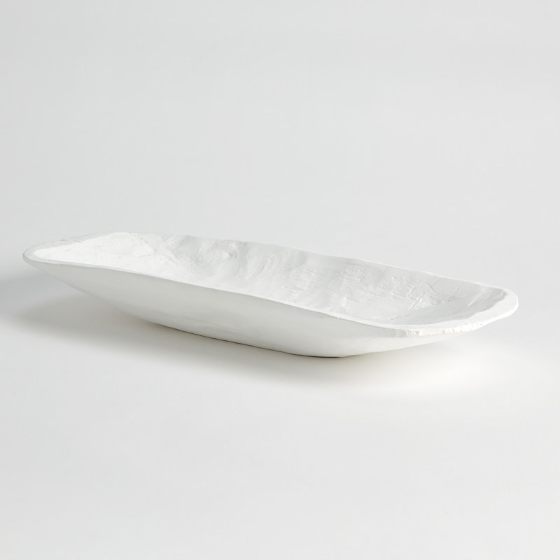 Faux Timber Rectangular Bowl-Matte White