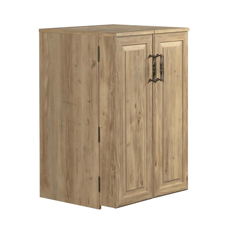 Armoire d'appoint polyvalente avec rallonge rabattable et tablettes réglables pour le bureau personnel, la salle de bricolage et la cuisine