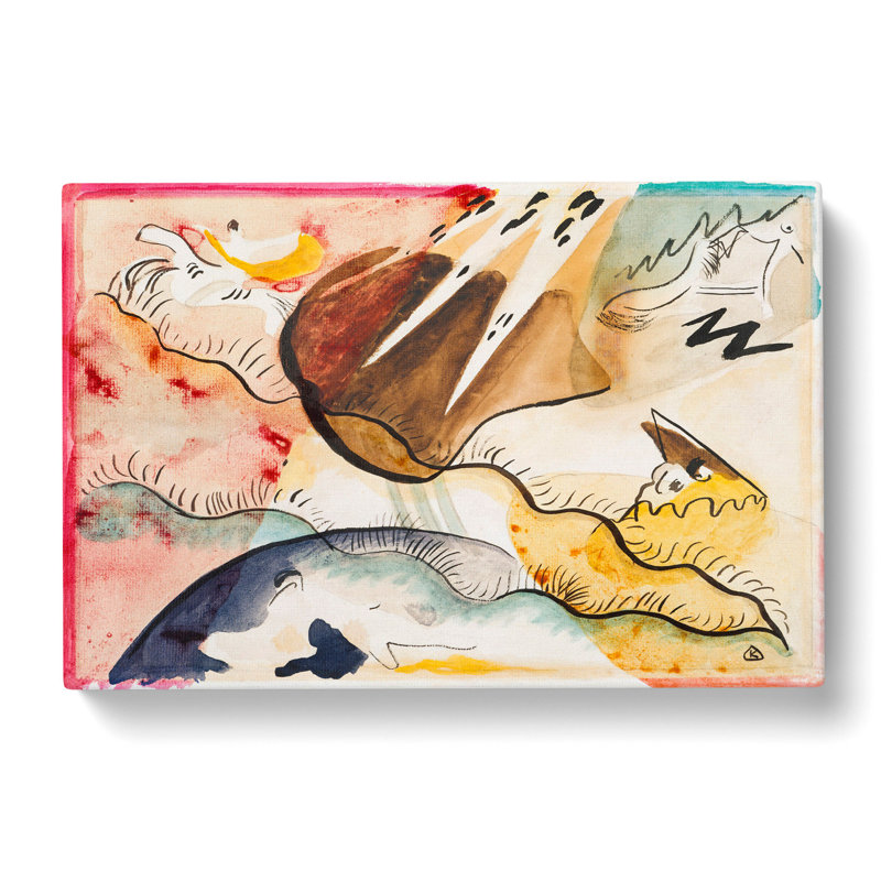 Rain Landscape by Wassily Kandinsky - Wrapped Canvas, 40cm H x 60cm W x 3cm D
