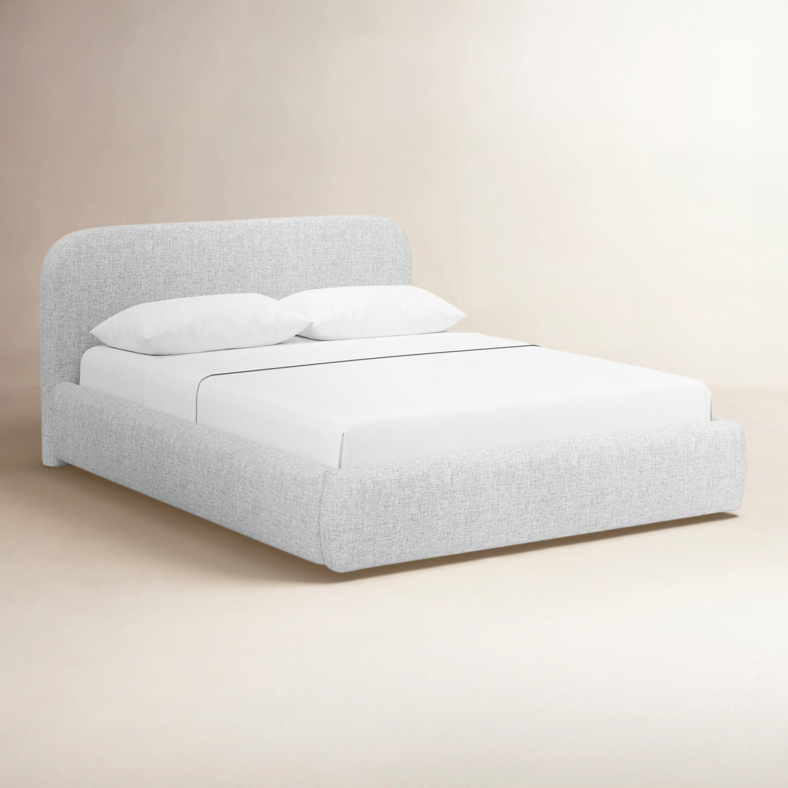 Cleophus Low Platform Bed, Gray, King