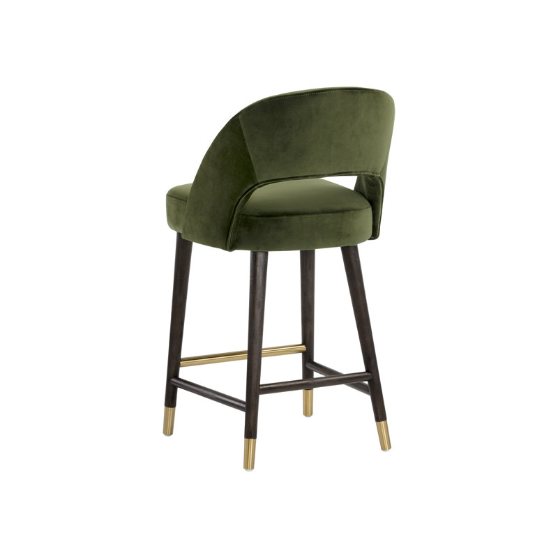 Monae Upholstered Bar Stool, Beige, Counter Stool (26" Seat Height)