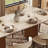 Noaah Modern Retangular Dining Table for 6-10,  Sintered Stone Tabletop, Wood Legs with Solid Wood Veneer-924657657-924657658