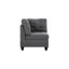 Canapé modulaire 6 pièces pour salon - Canapé en forme de U gris avec tissu en lin et 2 canapés d'angle, fauteuils sans accoudoir, repose-pieds