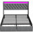 Lorisa Upholstered Bed Frame with  2 Drawers, Bed Frame with Storage Headboard, Charging Station and LED Lights-1678358871