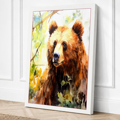 Brown Bear Stillness Boho - Print