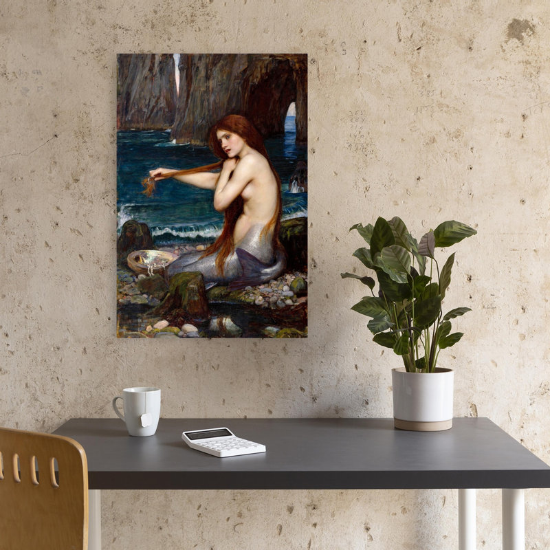 «A Mermaid Classic Abstract Fish Landscape Nature», reproduction d'art murale, 18" H x 12" W