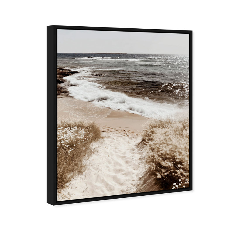 Beach Access Print by Oliver Gal, 21" H x 17" W, Black Floater Frame