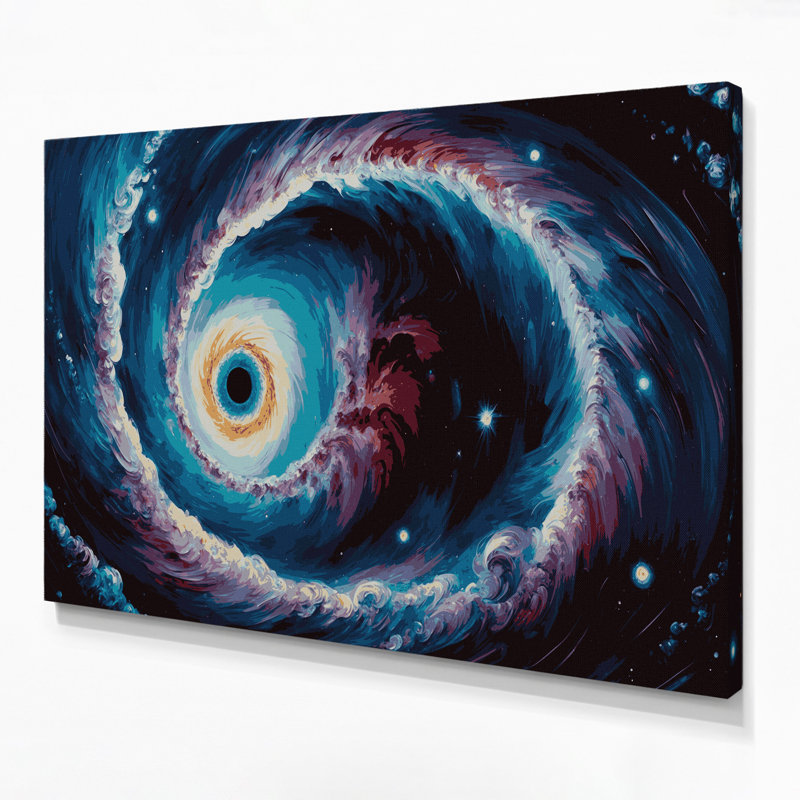 Art mural sur toile mauve Space Helix, H 16 po x l 20 po