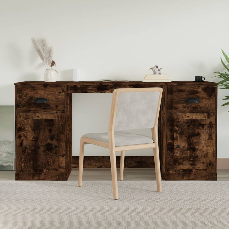 Eatontown Computer Desk, Smoked Oak